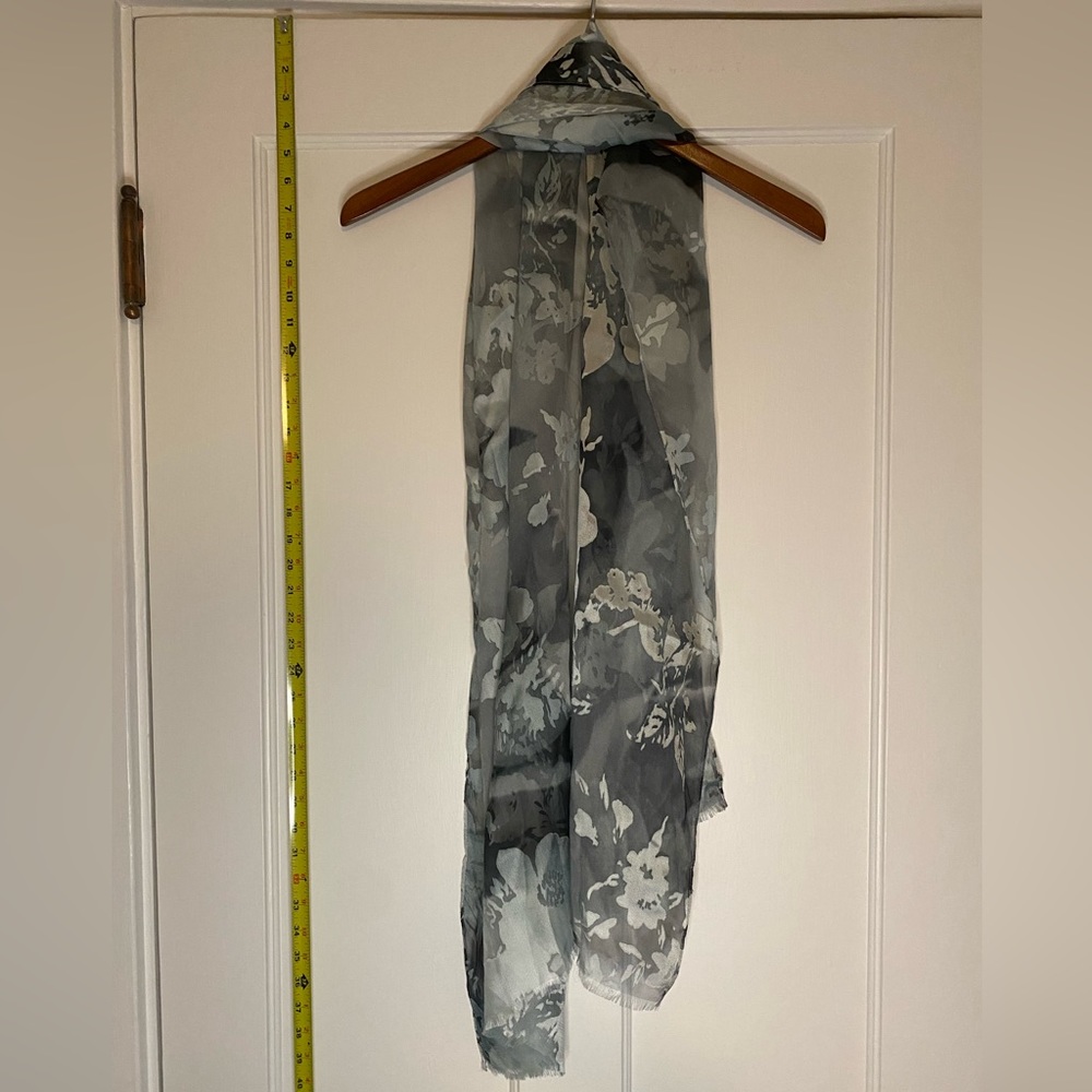 Floral Silvery Scarf